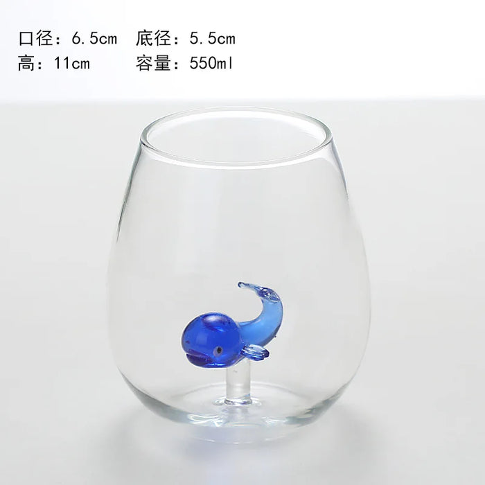 3D Cartoon Animal Glass Cup Home Plant Modeling Glass Mug Three-dimensional Animal Shape Milk Juice Glass Water Cup