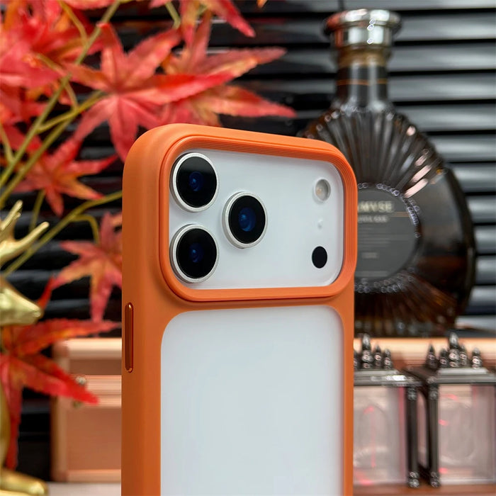 Luxury Transparent TPU Matte Case For iPhone 17 Air 17 Pro Max Camera Control Button Shockproof Clear Bumper Silicone Back Cover