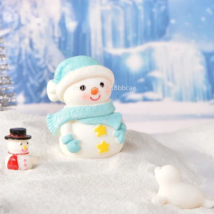 Christmas Santa Claus Snowman Figurine Miniatures Figurines