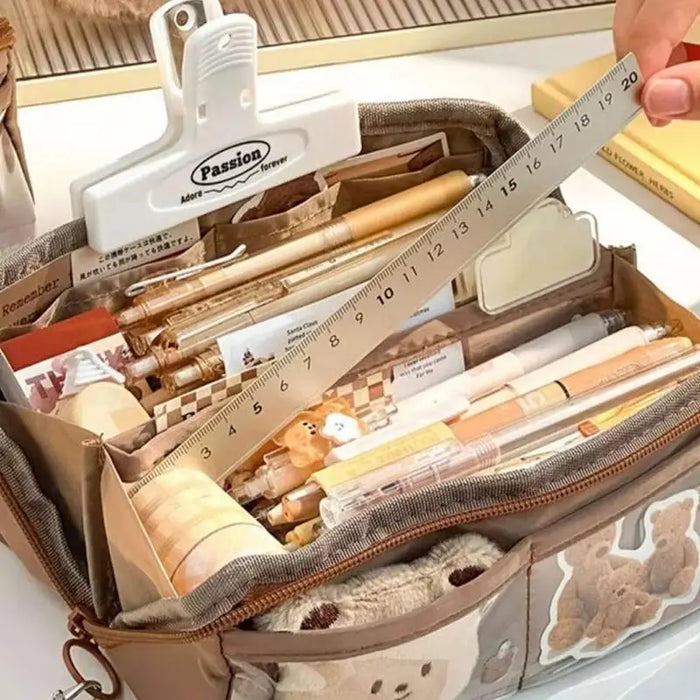 Capybara Pen Box Holder Pencil Bag For School Students With Large Capacity Multi-functional Pen Case Stationery Holder Bag