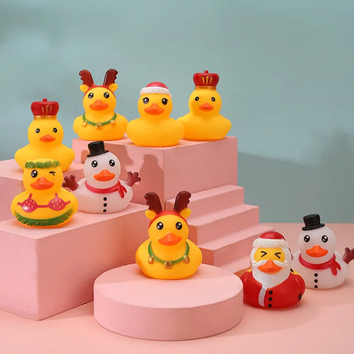 Cute Floating Little Yellow Duck with Squeeze Sound Baby Bath Toys