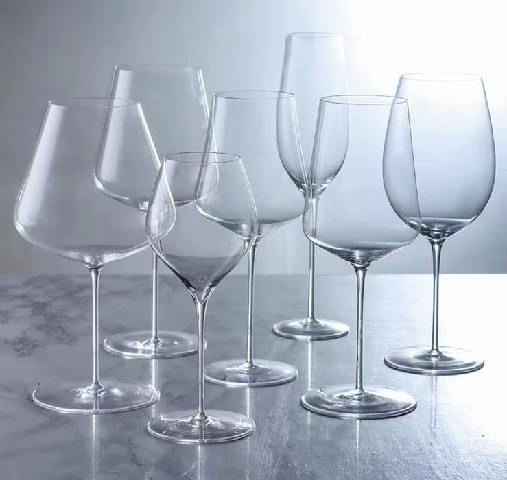 Ultra Thin Crystal Glass Goblet Sensory Oot-bellied Red Wine Glass Home Fine Stick Wine Burgundy Glass