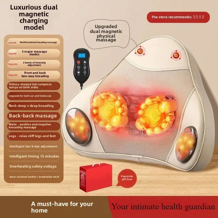 Intelligent Massager Cervical Back Waist Kneading Massager Whole Body Automatic Multi-function Vehicle Home Cushion Artifact