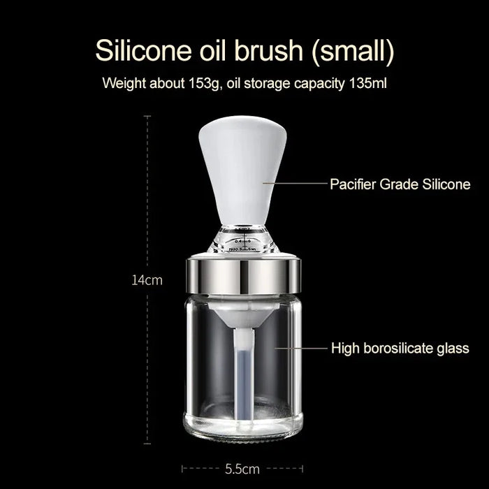 Silicone Oil Brush Bottle Kitchen BBQ Oil Brush Dispenser Not-leaking Barbecue Grill Honey Liquid Baking Pastry Pancake Brush