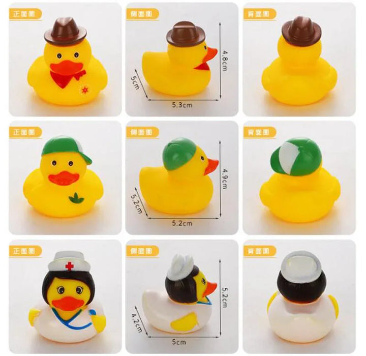 1pcs Yellow Baby Duck Rubber Bath Toys for Toddler