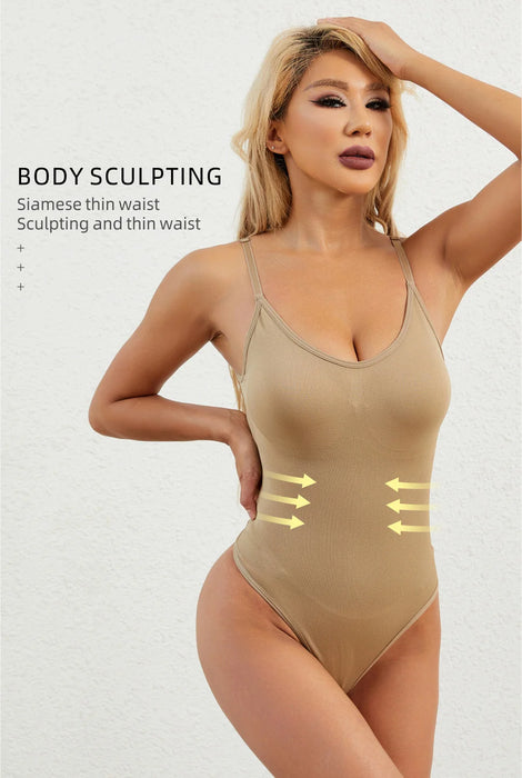 Seamless Shapewear Bodysuit Women Tummy Control Body Shaper Fajas Colombianas Waist Trainer Ladies Sexy Thong Slimming Underwear