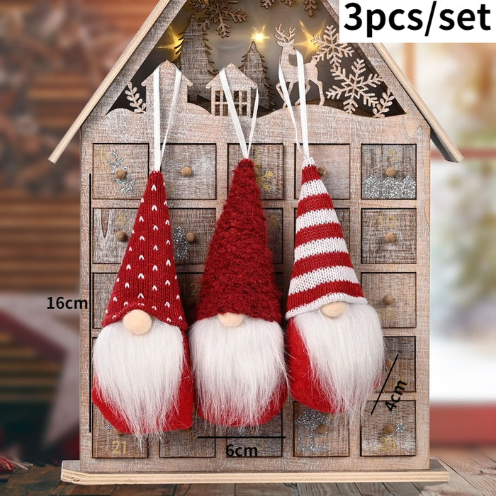 Christmas Santa Snowman Deer Doll Decoration