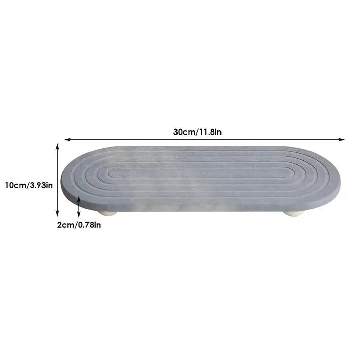 Water Absorbing Stone Counter Tray Quick Drying Neat Diatomaceous Earth Sink Tray Coasters Kitchen Sponge Hand Soap Holder