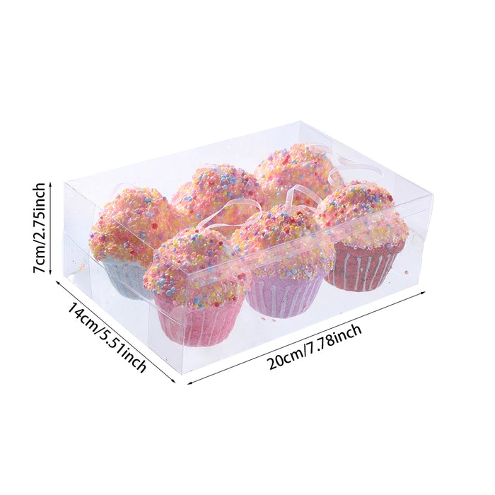 Mix Cute Candy Donuts Cupcake Ice Cream Cone Christmas Ornaments