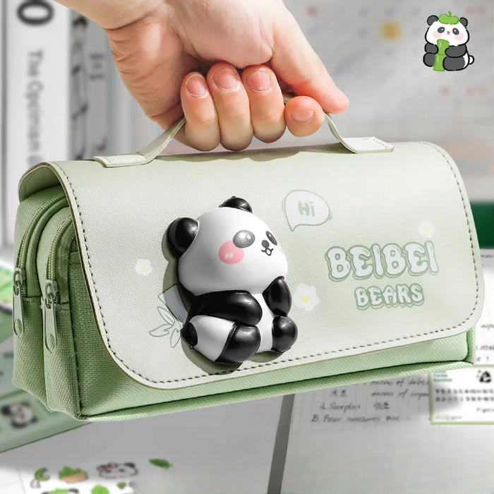 Kawaii Capybara Large Capacity Pencil Case with Stress Relief Function Cute Pens Bag with Pressable Toy for Students Stationery