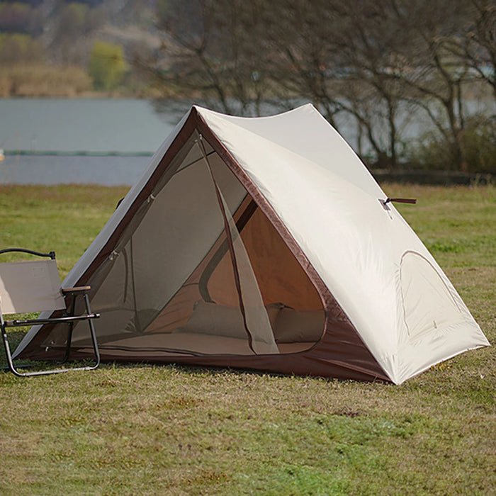 Triangular Camping Tent Automatic Open Tent Pop Up Beach Tents With 6 Ground Nails Portable UPF50 Triangular Shelter For Camping