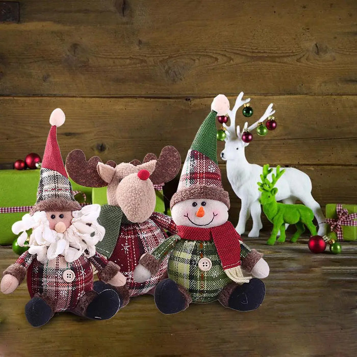 Christmas Santa Snowman Deer Doll Decoration