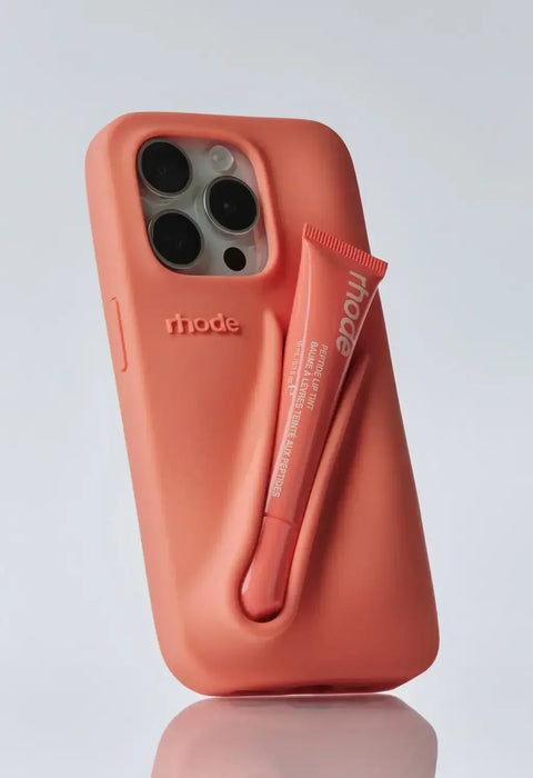 Autumn Edition New Rhode DIY Lipstick Lip Holder Soft Silicone Case for IPhone 16 15 14 13 12 11 Pro Max Plus Phone Stand Cover