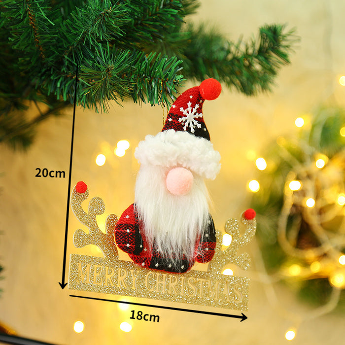 Christmas Santa Snowman Deer Doll Decoration