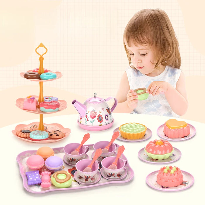 Play tea set Kitchen Play Set children furniture Infant Pretend Kids Toys