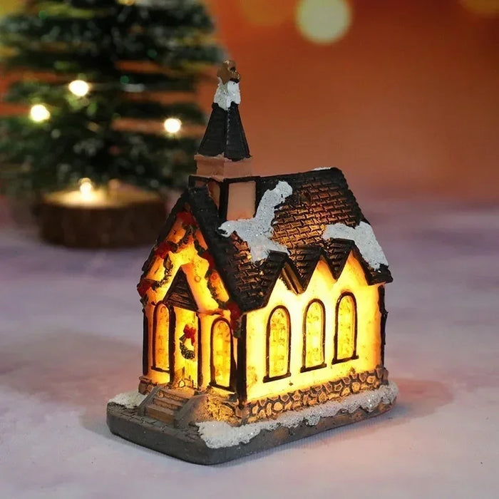 Christmas Home Decoration Miniature Village House Building Ornaments