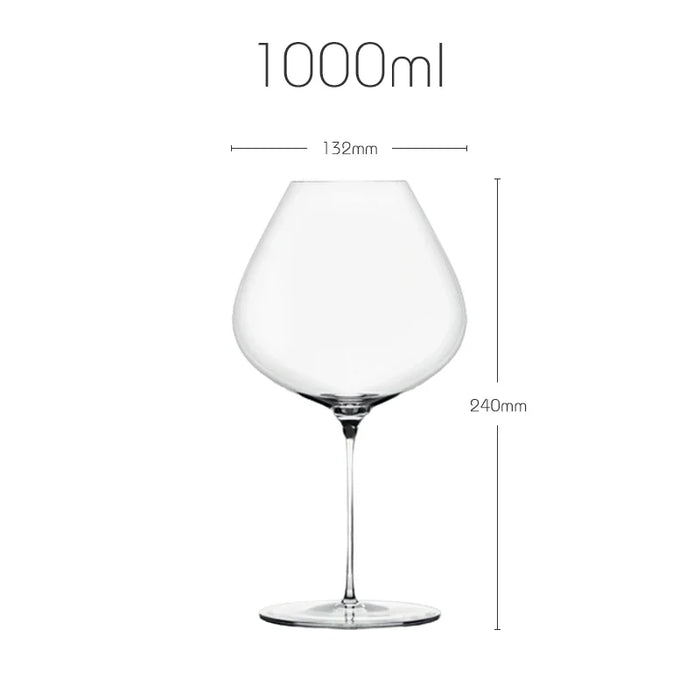 France Sydonios Style Upscale Burgundy Cup Crystal Handmade Extremely Thin Wine Glass Aroma Enlarge Goblet