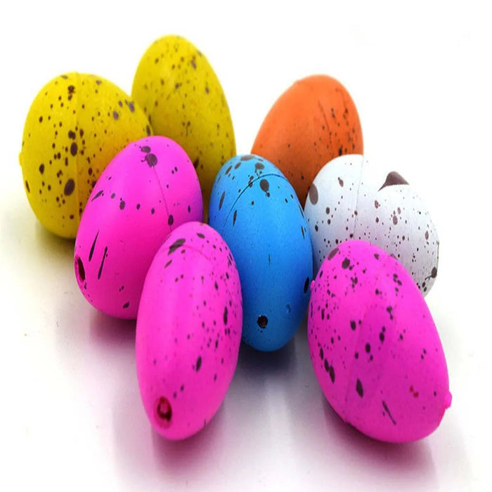 6PCS Growing Easter Eggs with Mini Dinosaur Toys Inside for Kids Boys Girls Easter Basket Stuffers Gifts Fillers Party Favors
