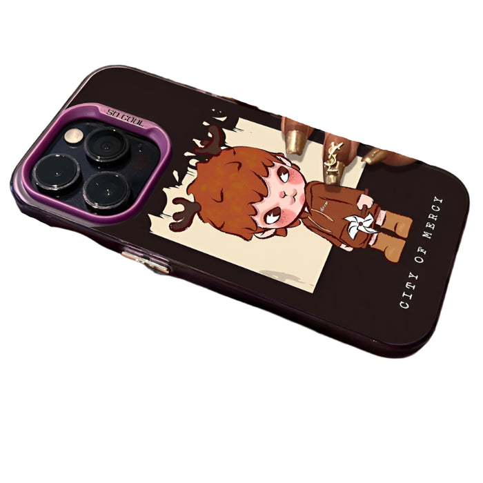 Cartoon Balloon Dinosaur Hirono Phone Case For iPhone 16 Pro Max 15 14 13 Pro Max 16 Plus Hard Bumper Back Cover
