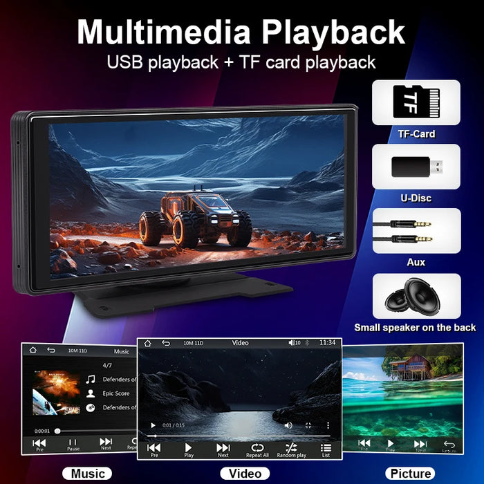 10.26 Car Mirror Radio Multimedia Video Player Universal Wireless Carplay Android