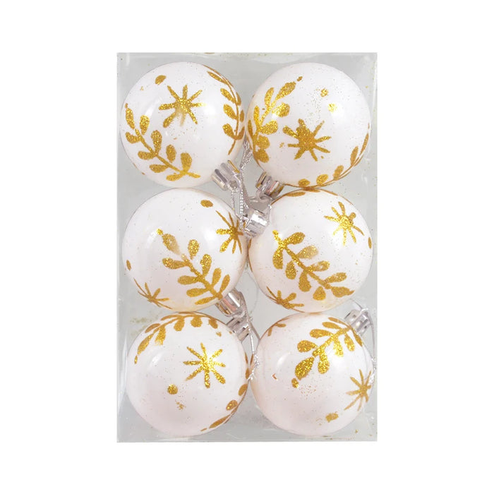 6Pcs/box 6cm Christmas Ball Ornaments Tree Hanging Pendant Christmas Decorations