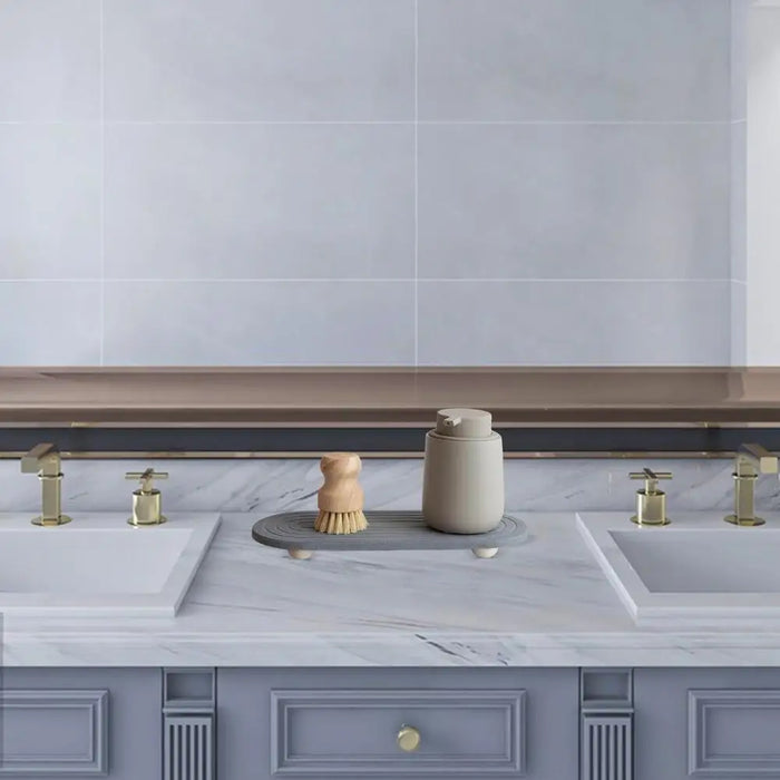 Water Absorbing Stone Counter Tray Quick Drying Neat Diatomaceous Earth Sink Tray Coasters Kitchen Sponge Hand Soap Holder