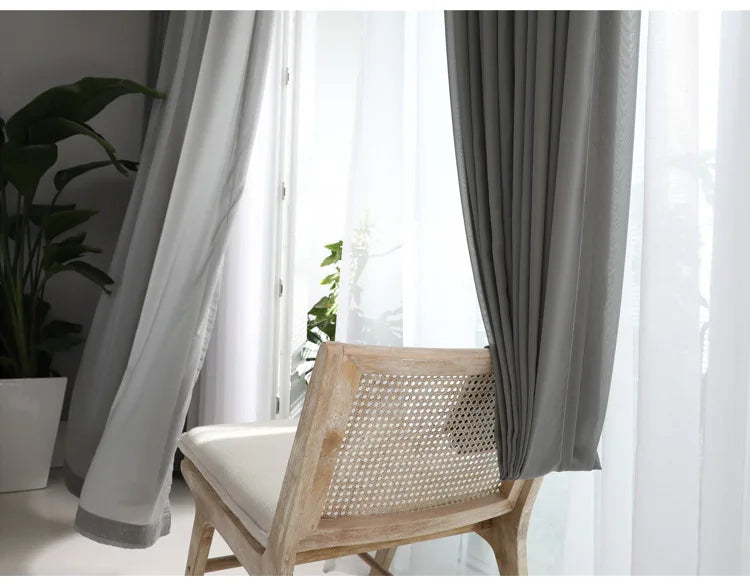 1Pc  Super Soft Chiffon White Tulle Sheer Curtains for Living Room Lining Bedroom Window Decor
