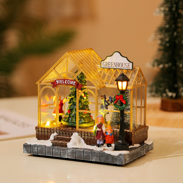 LED Collectible Christmas Scene Village House Buildings