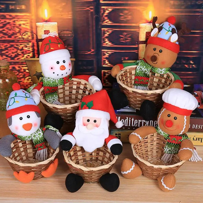 Christmas Candy Bowl Basket Christmas Table Decor Candy Holder