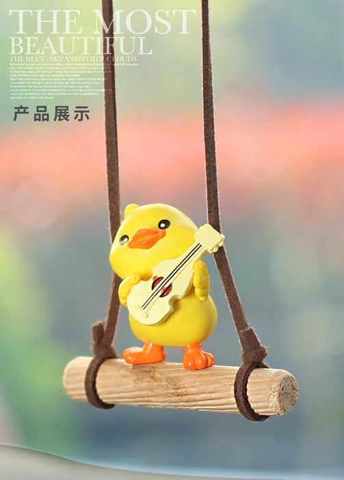 Yellow Swinging Little Duck Interior Car Decoration