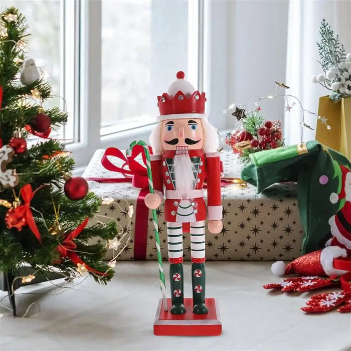 Christmas Nutcracker Figure Soldier Wooden Vintage Puppet Creative Handicrafts Gift
