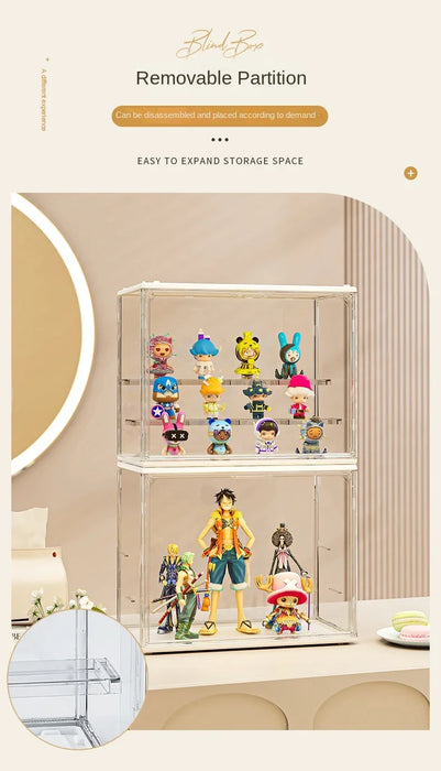 Acrylic Showcase for Collectible Figures and Blind Box Toys, Clear Display Stand