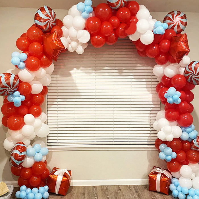 Christmas Balloon Garland Arch Matte Red Balloon