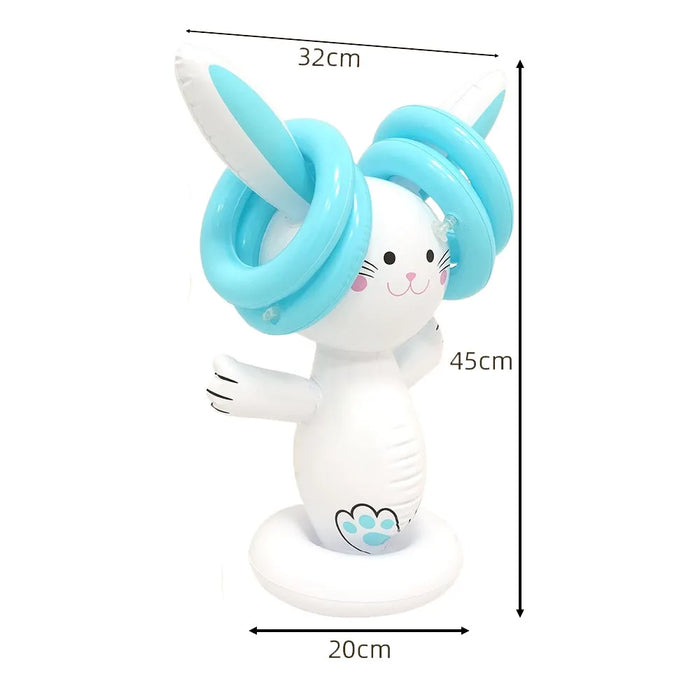 Easter Party Game Inflatable Rabbit Ear Hat Bunny Ears Ring Toss Game Kid Toys Funny Gift Family Game Birthday Party Supplies