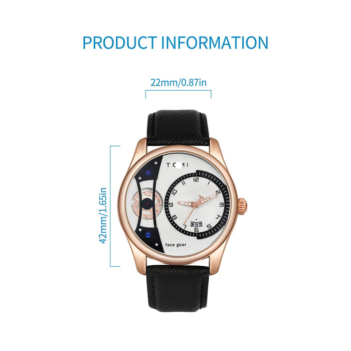 Set Gift Box for Men's Minimalist Business Watch Luxury Versatile Double Strap Detachable Watch Festival Gift