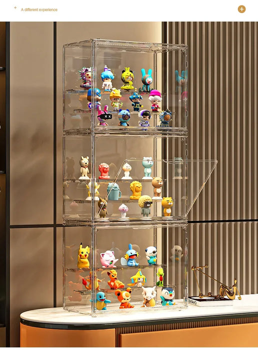 Acrylic Showcase for Collectible Figures and Blind Box Toys, Clear Display Stand
