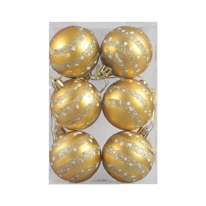 6Pcs/box 6cm Christmas Ball Ornaments Tree Hanging Pendant Christmas Decorations