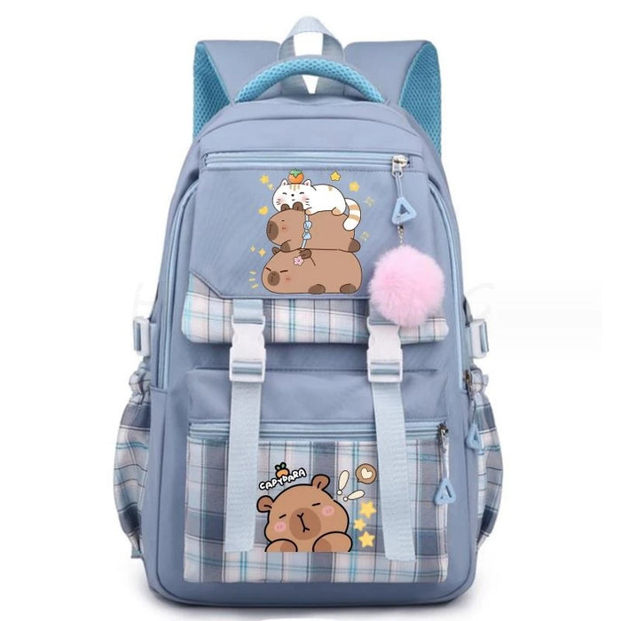 Backpack Lovely Capybara Print Women Laptop Computer Large Capacity School Backpacks for Girls Teenage Packsack 4 Color Gift