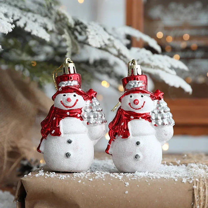 2pcs Snowman Christmas Balls Ornaments Christmas Tree Hanging Bauble
