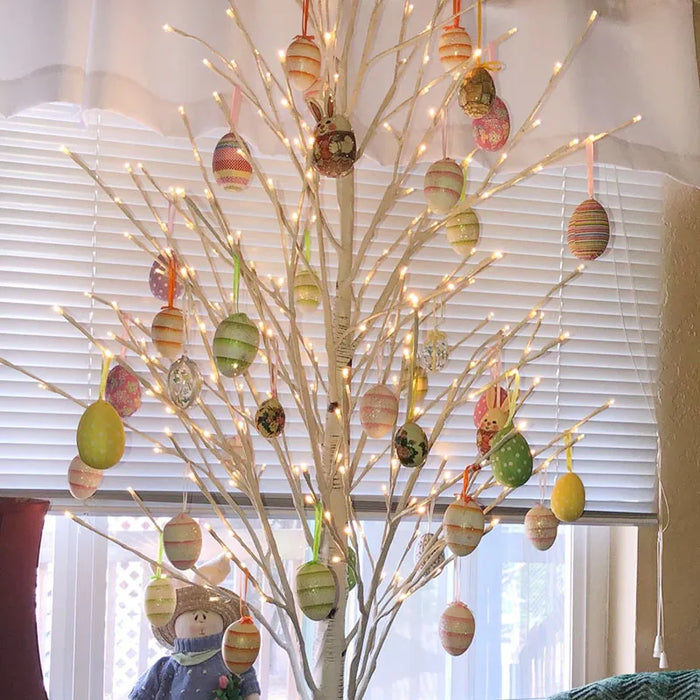 Easter Decoration for Home Wooden Easter Egg Holder Shelves DIY Craft Handmade Ornaments Kids Gift Happy Easter Party Decor 2025
