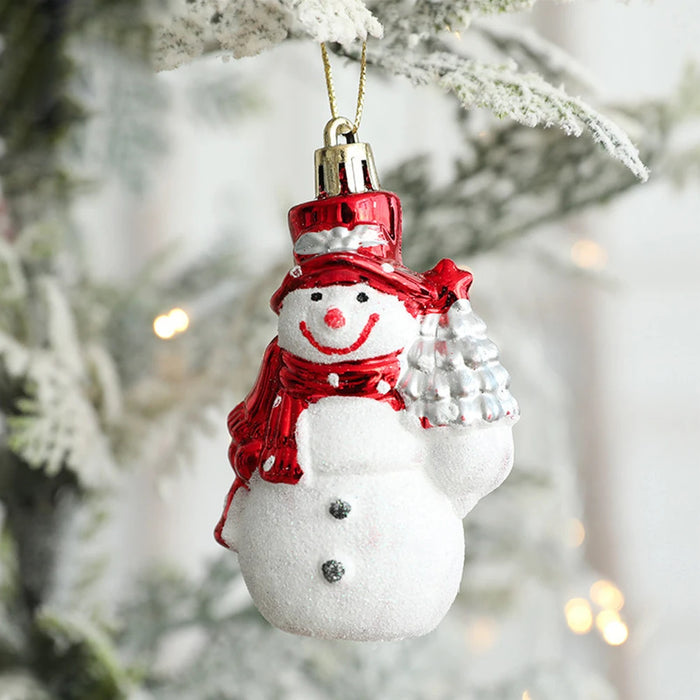 2pcs Snowman Christmas Balls Ornaments Christmas Tree Hanging Bauble