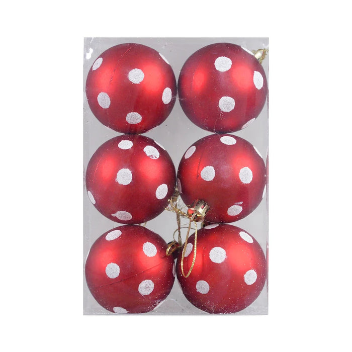 6Pcs/box 6cm Christmas Ball Ornaments Tree Hanging Pendant Christmas Decorations