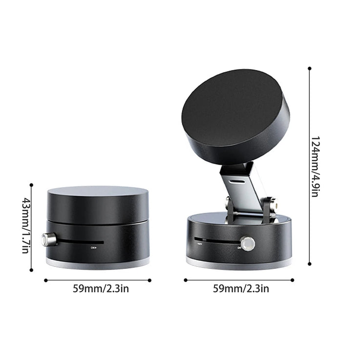 Suction Cup Magnetic Phone Holder Multifunctional Foldable Vacuum Storage Holder for Home Kitchen Vacuum Phone Mount
