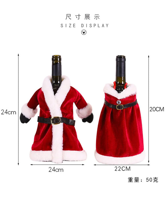 Christmas Wine Bottle Cover Merry Christmas Decorations