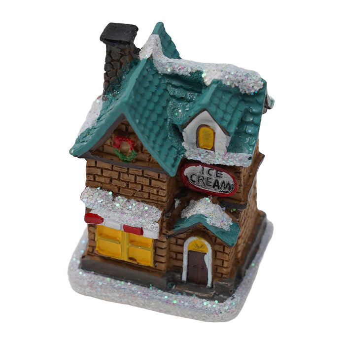 Brightness LED Light Up Small Village House Scene Christmas Decor Ornament 2024 New Year Home Decor Navidad