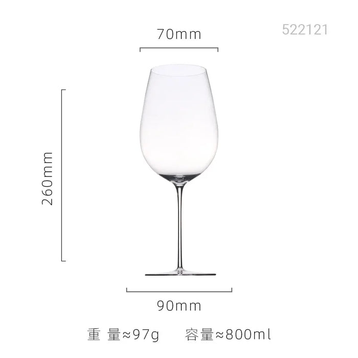 Ultra Thin Crystal Glass Goblet Sensory Oot-bellied Red Wine Glass Home Fine Stick Wine Burgundy Glass