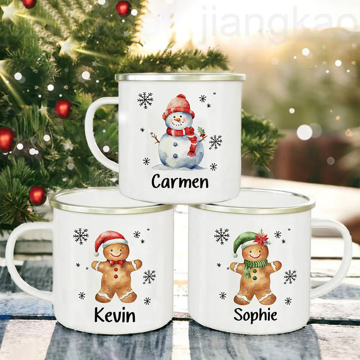 Personlized Cookie Snowman with Name Mug Hot Cocoa Chocolate Mug