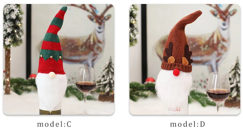 Christmas Wine Bottle Cover Merry Christmas Decorations