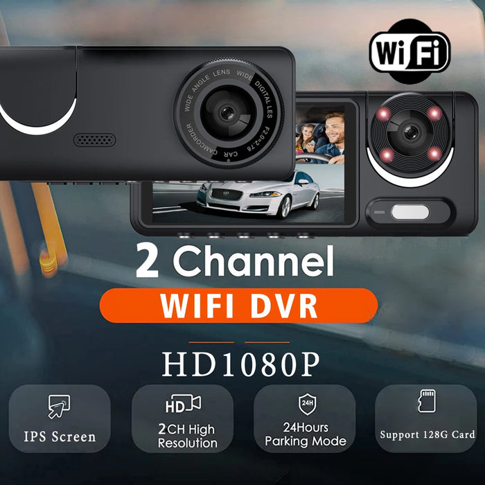 Mini 3 Channel 1080P Car Dvr WIFI Dash Cam Interior Vehicle Three Way Camera DVRs Recorder Video Registrator Dashcam Camcorder