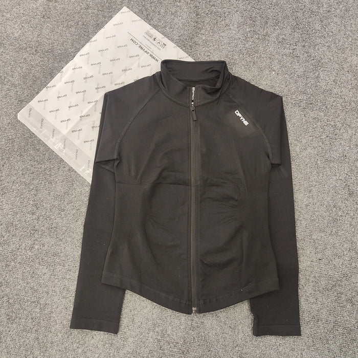 Lightweight Stretchy Dynamic Zip-Up Running Jacket Thumb Holes Running Track Jacket High Neck Breathable Yoga Sportwear